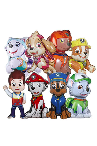 Choice مجموعة من 8 بالونات من رقائق معدنية على شكل كلب من الرسوم المتحركة باو...