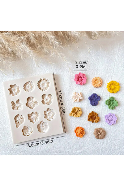 Choice قالب سيليكون صغير على شكل زهرة الشمس من ستايل 2، قالب ديكور كعكة الشوكولاتة بالفوندان، مصنوع يدويًا من مادة البوليمر