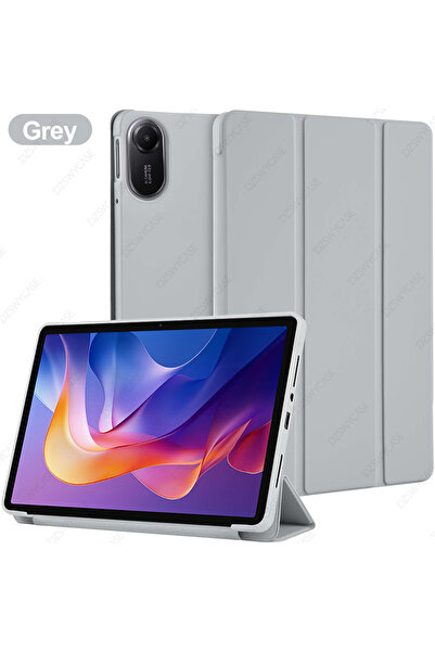 Choice جراب سيليكون رمادي لجهاز Redmi Pad 2 2025 مقاس 11 بوصة، جراب واقٍ خفيف الوزن مع وظيفة الحامل و