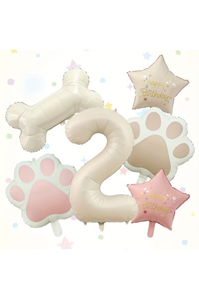 Choice بالون ألومنيوم مقاس 40 بوصة من 6 قطع على شكل مخلب كلب وقطة وحيوان، رقم...