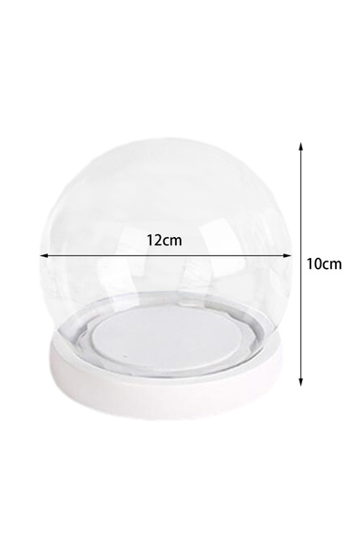Choice حاوية قبة زجاجية صغيرة بقطر 12 سم، قبة زجاجية شفافة مع قاعدة، قبة زجاج...