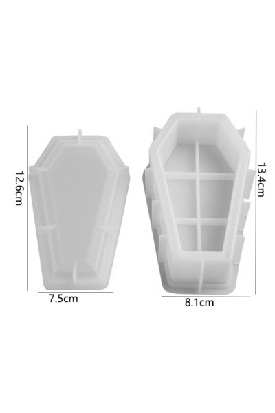 Choice مجموعة واحدة من القوالب، مجموعة واحدة من قوالب راتنج السيليكون ذات طابع الهالوين - صندوق تخزين على شكل نعش وصنع يدوي بنفسك
