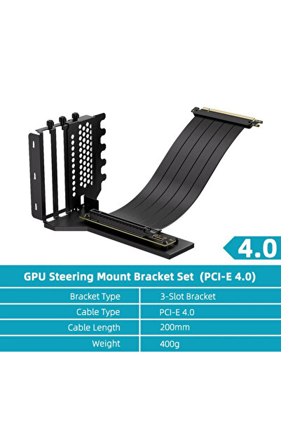 Choice مجموعة حامل تثبيت عمودي لوحدة معالجة الرسومات PCI-E 4.0 مقاس 20 سم و7....