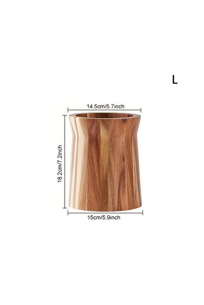 Choice حامل أدوات مائدة دوار 360 درجة - منظم سطح خشبي للملاعق والملاعق المسطح...