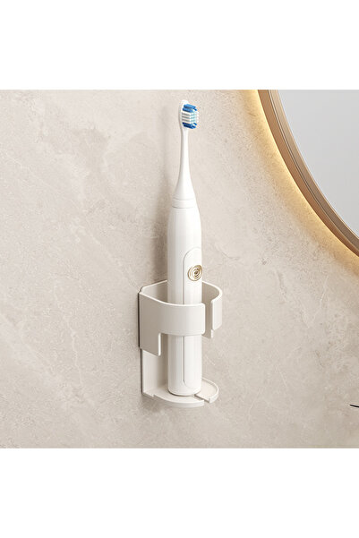 Choice حامل فرشاة أسنان كهربائي أبيض قطعة واحدة/ثلاث قطع، رف تخزين ذاتي اللصق...