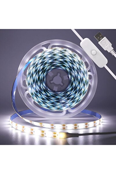 Choice شريط إضاءة LED USB 5 فولت 5 أمتار بضوء أبيض مع مفتاح SMD 2835 60 مصباح...