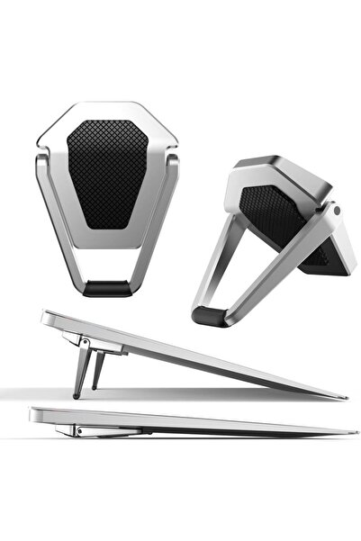 Choice حامل كمبيوتر محمول غير مرئي رباعي الأبعاد باللون الأبيض، وسادة تبريد ص...