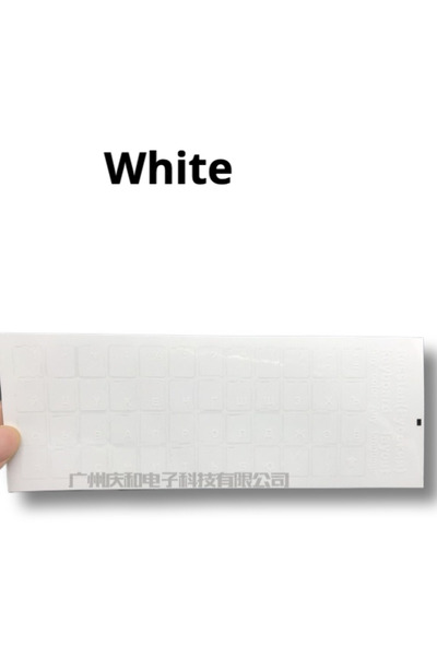 Choice ملصق لوحة مفاتيح كمبيوتر محمول روسي أبيض شفاف قابل للإزالة من مادة الب...