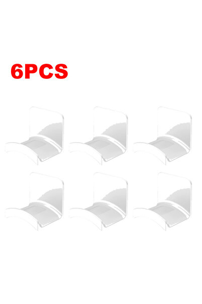 Choice4 White 6PCS 1-10PCS Wall Mount Headphone Stand Adhesive Headphone Holder Under Desk Headset Rack Hold