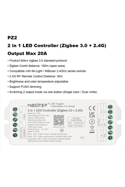 Choice PZ2 2in1 Miboxer DC12~48V PZ2 2IN1 PZ5 5IN1 Zigbee3.0 +2.4G RF LED Con...