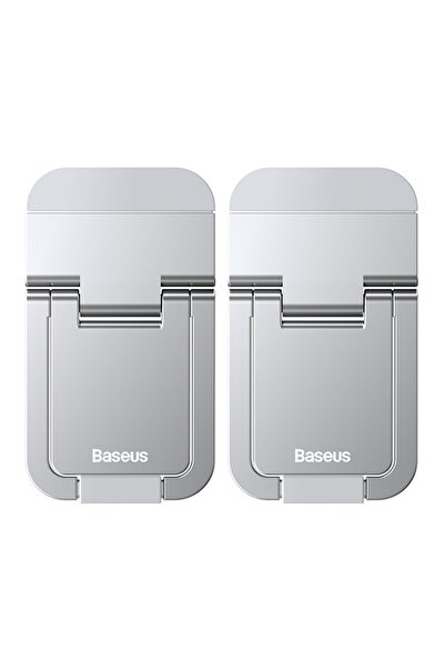 Baseus Silver 2PCS/SET Laptop Stand Alloy Notebook Kickstand Foldable Convenient Height Adjustable M