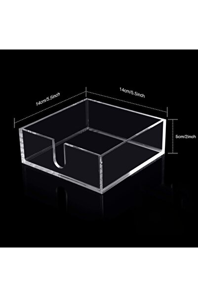 Choice حامل مناديل أكريليك مربع واحد قطعة واحدة، علبة مناديل شفافة لسطح الطاو...