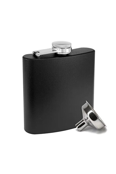 Choice قارورة الورك السوداء المصنوعة من الفولاذ المقاوم للصدأ سعة 6 أونصات مع...