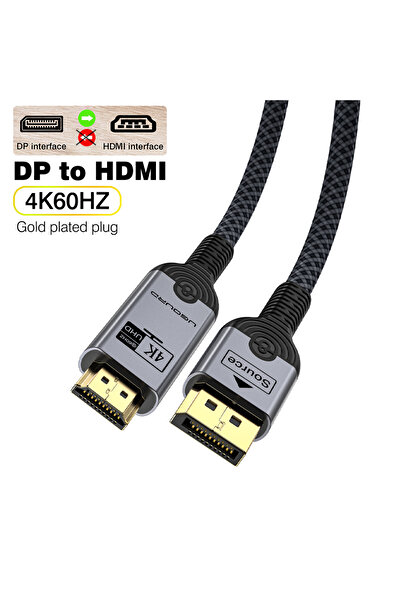 Choice كابل UGOURD 4K DP إلى HDMI 2.0 متوافق مع 4K60Hz DisplayPort إلى HD محول DisplayPort Vi بطول 1 متر