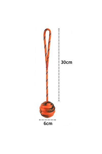 Choice orange Dog Ball Toys Bouncy Ball Chew Toys Pet Dog Toy Ball with String Interactive Toys for Big ..