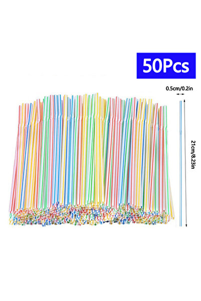 Choice Stripe-50 Pcs 50-1000Pcs Multicolor Drinking Straws For Bar Juice Ckta...