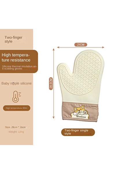 Choice قفازات سيليكون عازلة للحرارة سميكة، غير قابلة للانزلاق، قفازات فرن عال...