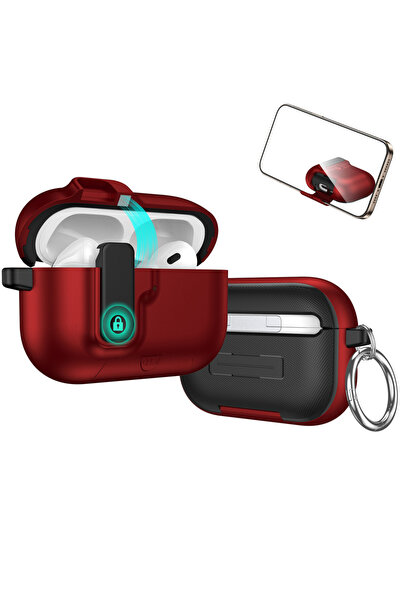 Choice غطاء سماعة أذن أحمر لسماعات AirPods Pro 3، جراب كامل الجسم مقاوم للصدم...