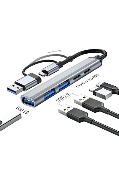 Choice موزع USB-C 3.0 من كيبيدومي 5 في 2، يدعم الشحن السريع PD بقدرة 65 واط، ...