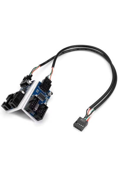 Choice 0.3 متر محول USB من 1 إلى 4 كابل تمديد USB 9Pin من 1 إلى 2 كابل تمديد ...