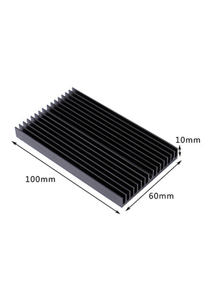 Choice قطعة واحدة سوداء 100*60*10 مم مع لاصق موصل حراري من سبائك الألومنيوم و...