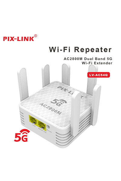 Choice1 جهاز توجيه مكرر لاسلكي ثنائي النطاق PIX-LINK AC2800 5G بمقبس الاتحاد ...