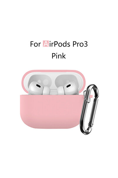 Choice جراب جديد وردي اللون لسماعات AirPods Pro 3 (إصدار 2025) مصنوع من السيل...