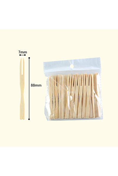 Choice3 100pcs 100/200/750pcs Disposable Fruit Fork Cake ks Fruit Bamboo Stic...