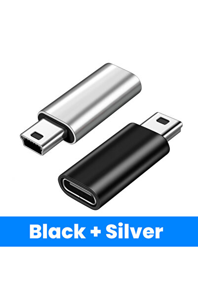 Choice محول مختلط من النوع C إلى Mini USB لنقل البيانات بسرعة من USB C أنثى إلى MiniUSB ذكر