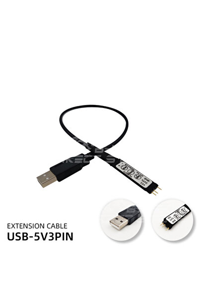 Choice USB-5V3PIN وحدة تحكم USB محول مصدر الطاقة 5V3PIN كابل USB-ARGB سلك الت...