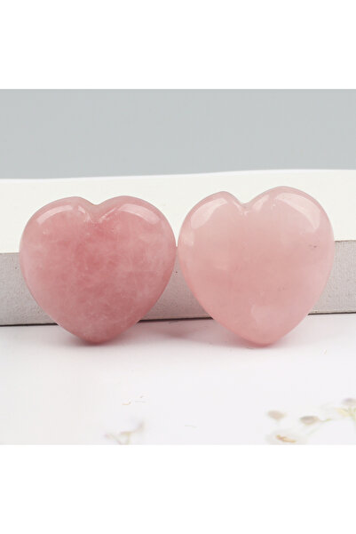 Choice زينة على شكل قلب من حجر الكوارتز الوردي الطبيعي شبه الثمين مقاس 30 مم،...