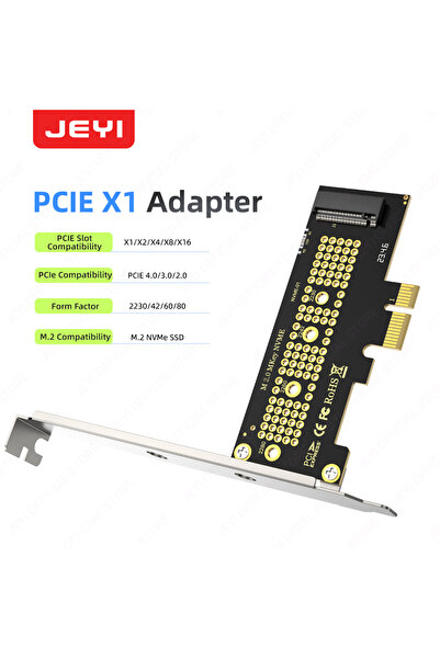 JEYI PCIE X1 M.2 NVMe to PCIe X1/X4 Converter Card Conversion Card,PCIe 3.0/4.0 M.2 SSD Adapter, Ex