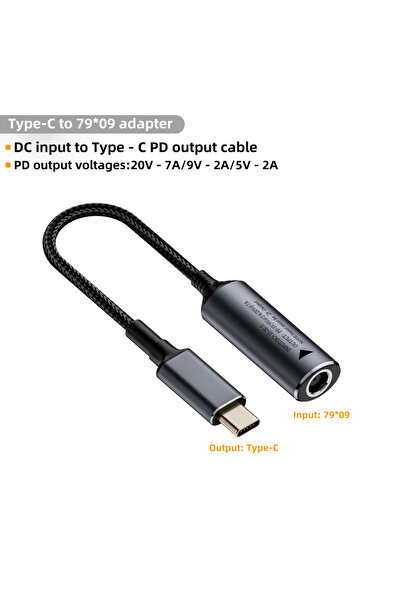 Choice 140W C to 79x09 DX 140W Universal Laptop 5V 9V 20V DC Female to USB C ...