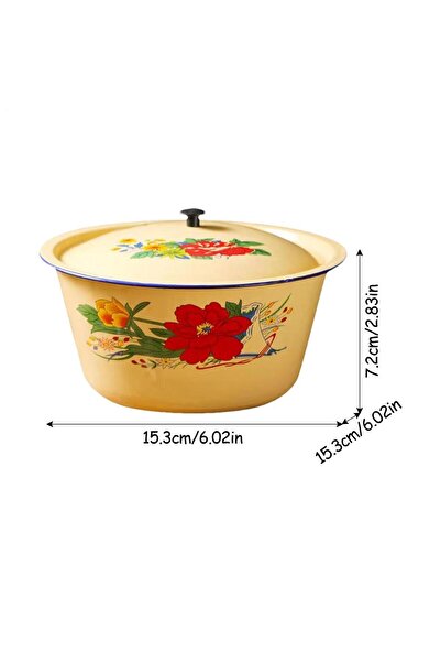 Choice 01 وعاء تخزين الطعام حوض المينا الكلاسيكي القديم حاويات الكيك المينا م...