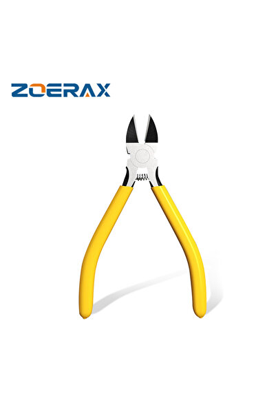 Choice قواطع أسلاك ZoeRax الصفراء فائقة الحدة مقاس 5 بوصات، قواطع قطرية صغيرة مع مقصات أسلاك محملة بنابض