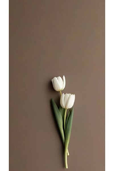 edalle Yapay Islak Lale 1 Adet Gerçek Dokulu, iç Mekan, Dekorasyon, Gelin Eli...