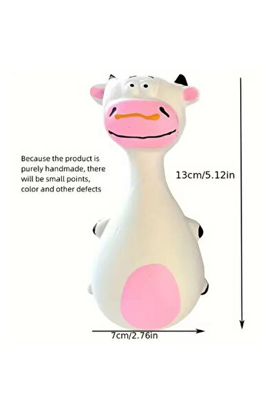 Choice ألعاب الكلاب البيضاء المصنوعة من اللاتكس بصوت صرير على شكل فيل/بقرة حي...