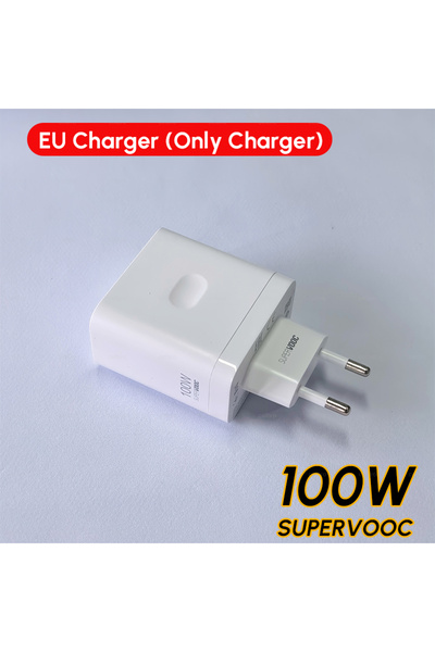Oneplus Only EU Charger Charger Original 100W 80W USB Adapter SUPERVOOC Type C 10A Cable For Oppo F