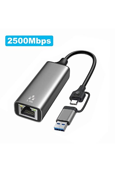 Choice1 محول إيثرنت kebidumei 2.5G USB TYPEC USB C إلى 5 جيجابت في الثانية RJ...