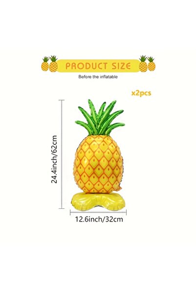 Choice بالونات أخرى من رقائق الألومنيوم على شكل أناناس واقفة مقاس 62 سم لحفلا...