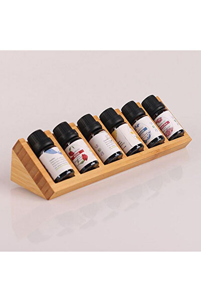 Choice onesize 6 Slots Essential Oil Rack Desktop Mini Triangle Essential Oil Bottle Storage Organizer Bamb