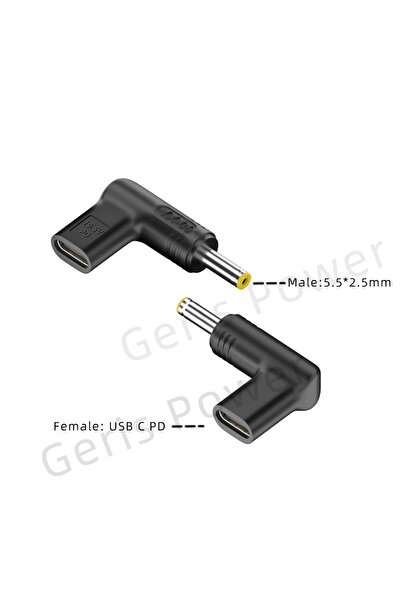 Choice 5.5-2.5mm 100W PD USB C Laptop Charger Universal Type C Fast Charging Adapter for Asus HP Dell Acer