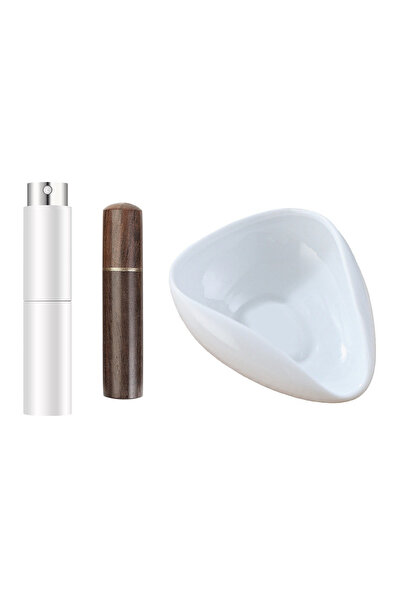 Choice WHITE Coffee Bean Dosing Cup Set, Ceramic Coffee Bean Dosing Tray & Sp...