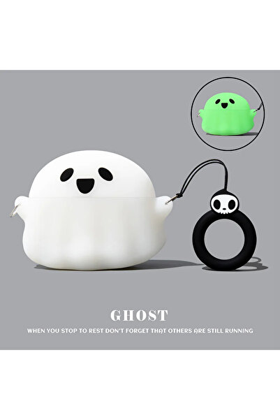 Choice حافظة سماعات AirPods 4 w-ghost ثلاثية الأبعاد على شكل بسكويت الشوكولاتة والخبز لأجهزة AirPods 1 2 3 4 Pro برسومات كرتونية لطيفة