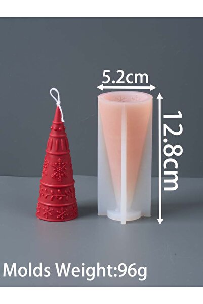 Choice قالب شمعة سيليكون على شكل شجرة عيد الميلاد الصغيرة على شكل ندفة ثلجية،...