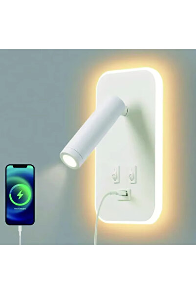 Choice 100-240V Warm White (2700-3500K) WHITE LED Minimalist USB Charging Wal...