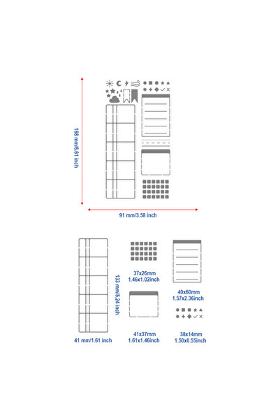 Choice12 AECH-26262 قطعة واحدة من استنسل مجلة معدنية بإطار عتيق وخط حدود من ا...