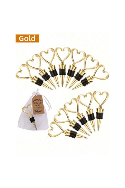 Choice مجموعة من 12 قطعة من سدادة زجاجات النبيذ البلاستيكية على شكل قلب، هداي...