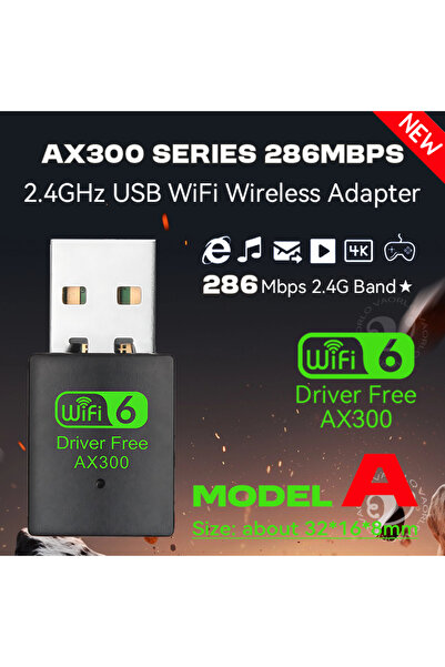 choice2 نموذج A WIFI 6 802.11AX USB WiFi محول لاسلكي AX300 بطاقة شبكة 2.4G Wi...