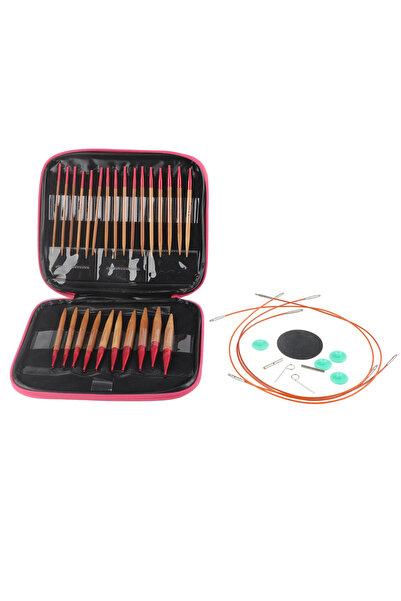 Choice إبر الحياكة القابلة للتبديل مجموعة إبر الخيزران المتفحمة القابلة للتبديل دائرية من الألومنيوم ...